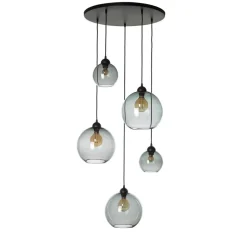 Marckdael CEILING LAMP 1488-PL5 ROUND BLACK 5*E27 FOR GLASS