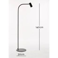Marckdael FLOORLAMP 1308-LG1-GU10-NERO 1*GU10 New
