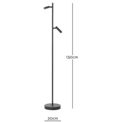 Marckdael FLOORLAMP 1408-LG2-LED-NERO 2 LICHTS 300K Sale