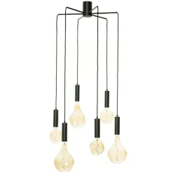 Marckdael SUSPENSION 1340-PL6-TUBO NERO 6*E27