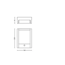Philips Lighting Arbour IR wall lantern anthracite 1x6W Clearance