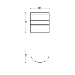 Philips Lighting Calgary wall lantern inox 1x3W 230V Outlet