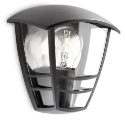 Philips Lighting Creek wall lantern black 1x60W 230V Hot