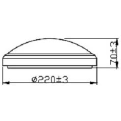 Philips Lighting Doris Ceiling 6W 27K White IP54 HV Hot
