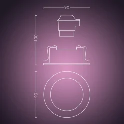 Philips Lighting Hue White & Color Ambiance Centura Inbouwspot Rond (1-pack) Wit Discount