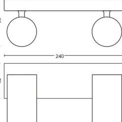 Philips Lighting KOSIPO bar/tube black 2xNW 230V Clearance