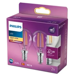 Philips Lighting LED classic 40W P45 E14 WW CL ND 2SRT6 Clearance
