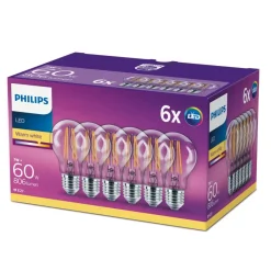 Philips Lighting LED CLASSIC 60W A60 E27 WW CL ND 6CT/4 Online