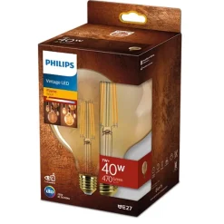 Philips Lighting Led Filamentlamp amber 40W G125 E27 New
