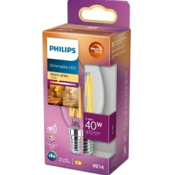 Philips Lighting LED kaarslamp Filament E14 B35 3,4W-40W Dimbaar Hot