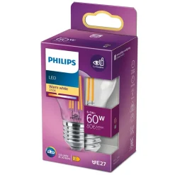 Philips Lighting LED kogellamp Filament E27 P45 6,5W-60W Clearance