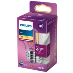 Philips Lighting LED kogellamp Filament E27 P45 4,3W-40W New