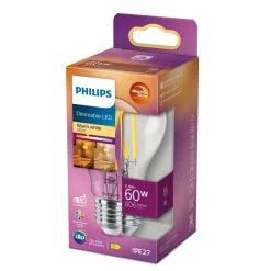 Philips Lighting LED-lamp filament E27 A60 5,9W-60W Dimbaar