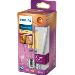 Philips Lighting LED-lamp filament E27 ST64 5,9W-60W Dimbaar New