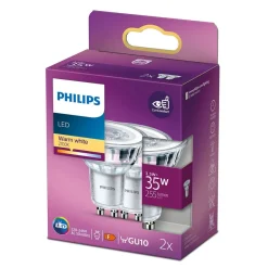 Philips Lighting LED-spot GU10 3,5W-35W Warmwit (2pcs) Discount