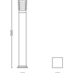 Philips Lighting Patio post grey 1x60W 230V New