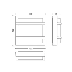 Philips Lighting Petronia wall lantern anthracite 1x12W Best
