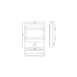 Philips Lighting Petronia IR wall lantern anthracite 1x12 Clearance