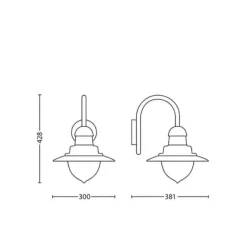 Philips Lighting Raindrop wall lantern bronze 1x60W 230V Sale