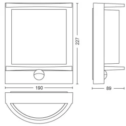 Philips Lighting Samondra IR wall lantern anthracite 1x12 New