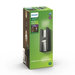 Philips Lighting Shadow wall lantern anthracite 2x4.5W Outlet