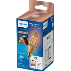 Philips Lighting Smart LED Filament kaarslamp amberkleurig 4,9 W (gelijk aan 25 W) C35 E14 Clearance