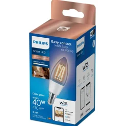 Philips Lighting Smart LED Filament kaarslamp helder 4,9 W (gelijk aan 40 W) C35 E14 Outlet