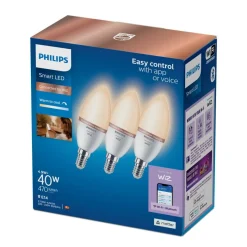 Philips Lighting Smart LED Kaarslamp 40W C37 E14 x3 Hot