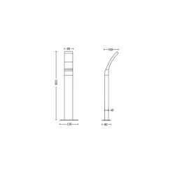 Philips Lighting Splay Pedestal Anthracite 12W 27K HV Best