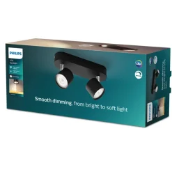 Philips Lighting STAR bar/tube black 2x4.5W SELV Dim Hot