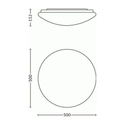 Philips Lighting Suede ceiling lamp white 27K 4x9W Sale