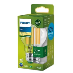 Philips Lighting Ultra-efficiënt Filamentlamp helder 75W A60 E27 Sale