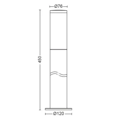 Philips Lighting UTRECHT Sokkellamp inox 1x20W 230V Outlet