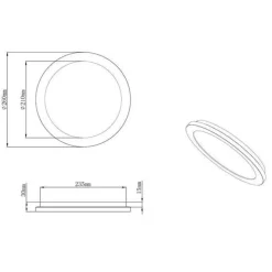 Reality Light Reality Camillus 260mm wand- of plafondlamp Mat zwart Online