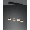 Trio Dios Hanglamp 4xLED 800lm mat zwart (331410432) Hot