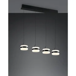 Trio Dios Hanglamp 4xLED 800lm mat zwart (331410432) Hot